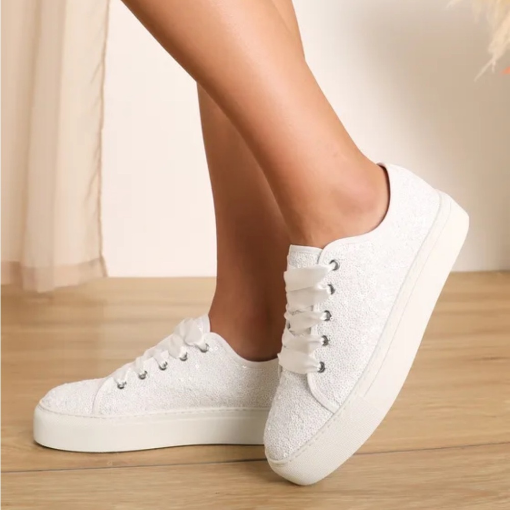 Sparkly white sneakers